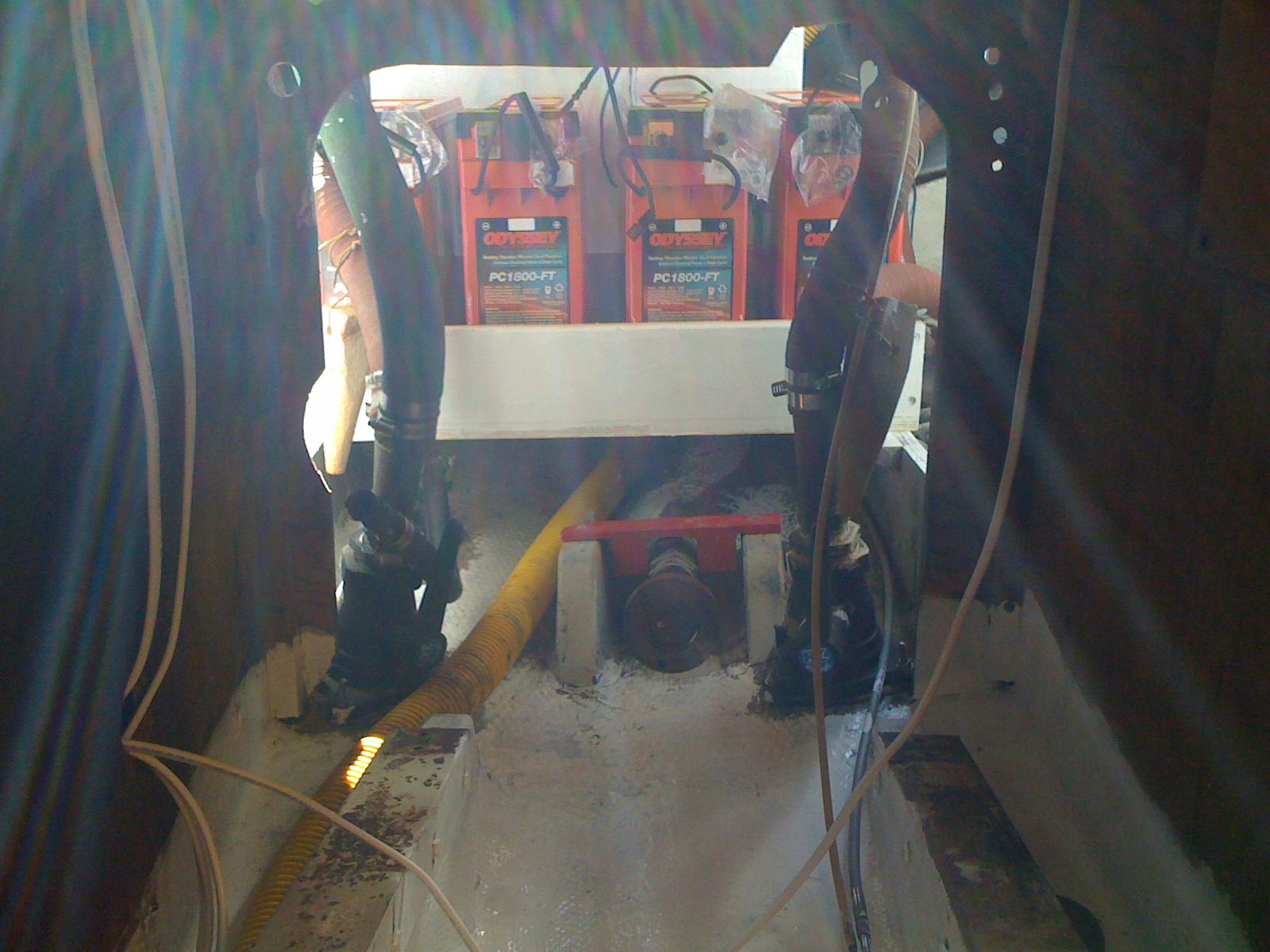four batteries installed