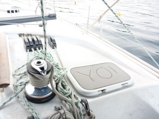 volcanic ash covered boat