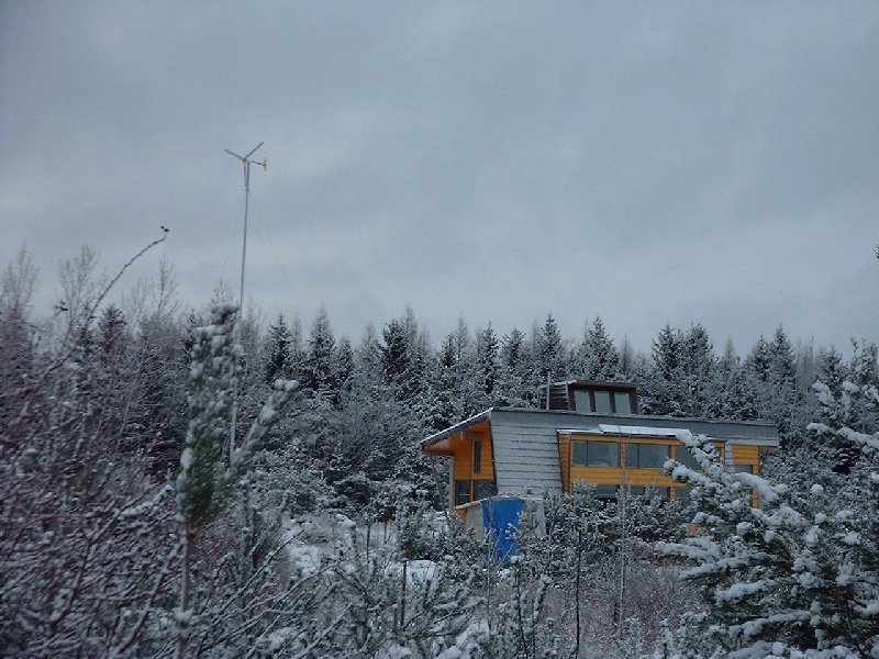 The Bergey wind turbine has been installed by Phantom Electron Corporation.