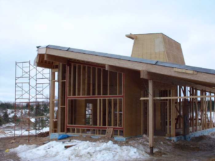 The master bedroom walls internally have been completed and the window frames are ready for installation.
