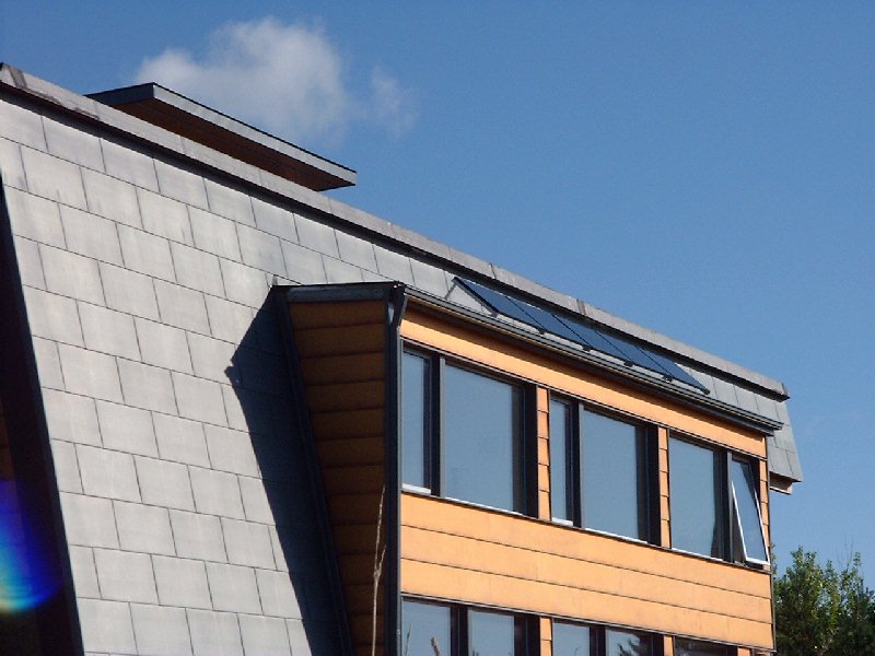 Close-up on the solar panels.